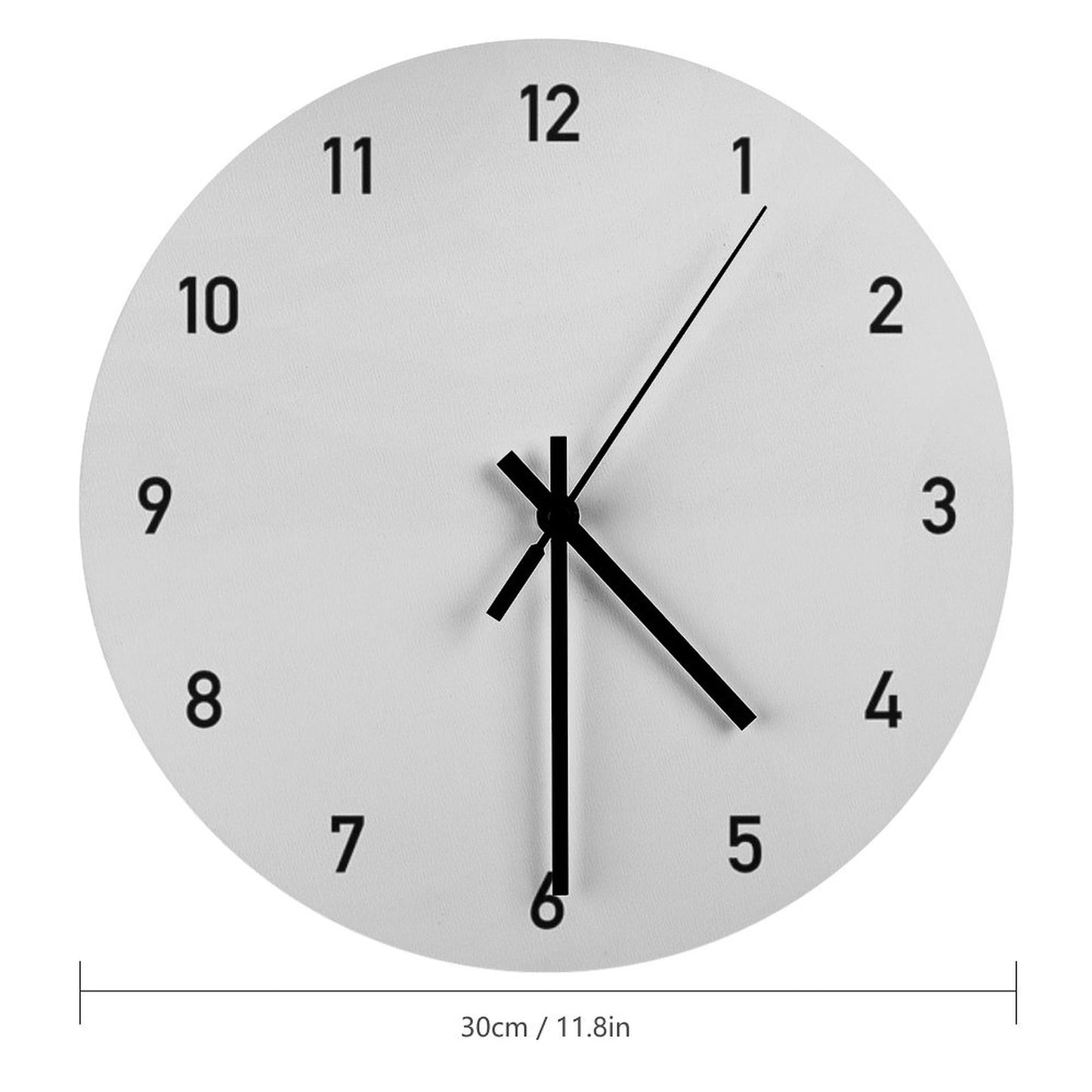 Clock Numbers Silver 2 Wall Clock