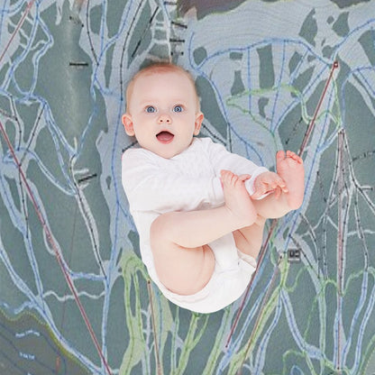 Fernie Resort Trail Map Throw Blanket