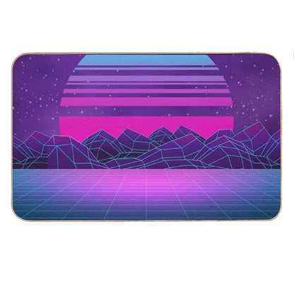 Synthwave Vaporwave Aesthetics Bath Mat