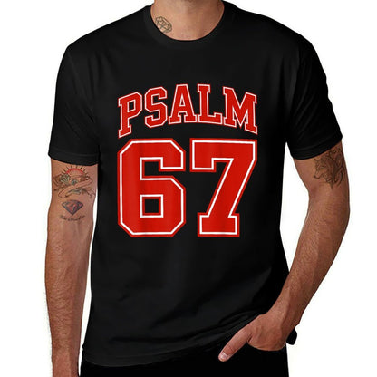 67 Meme Funny Six Seven Psalm 67 6-7 Meme  Summer-ready Fabric T-Shirt