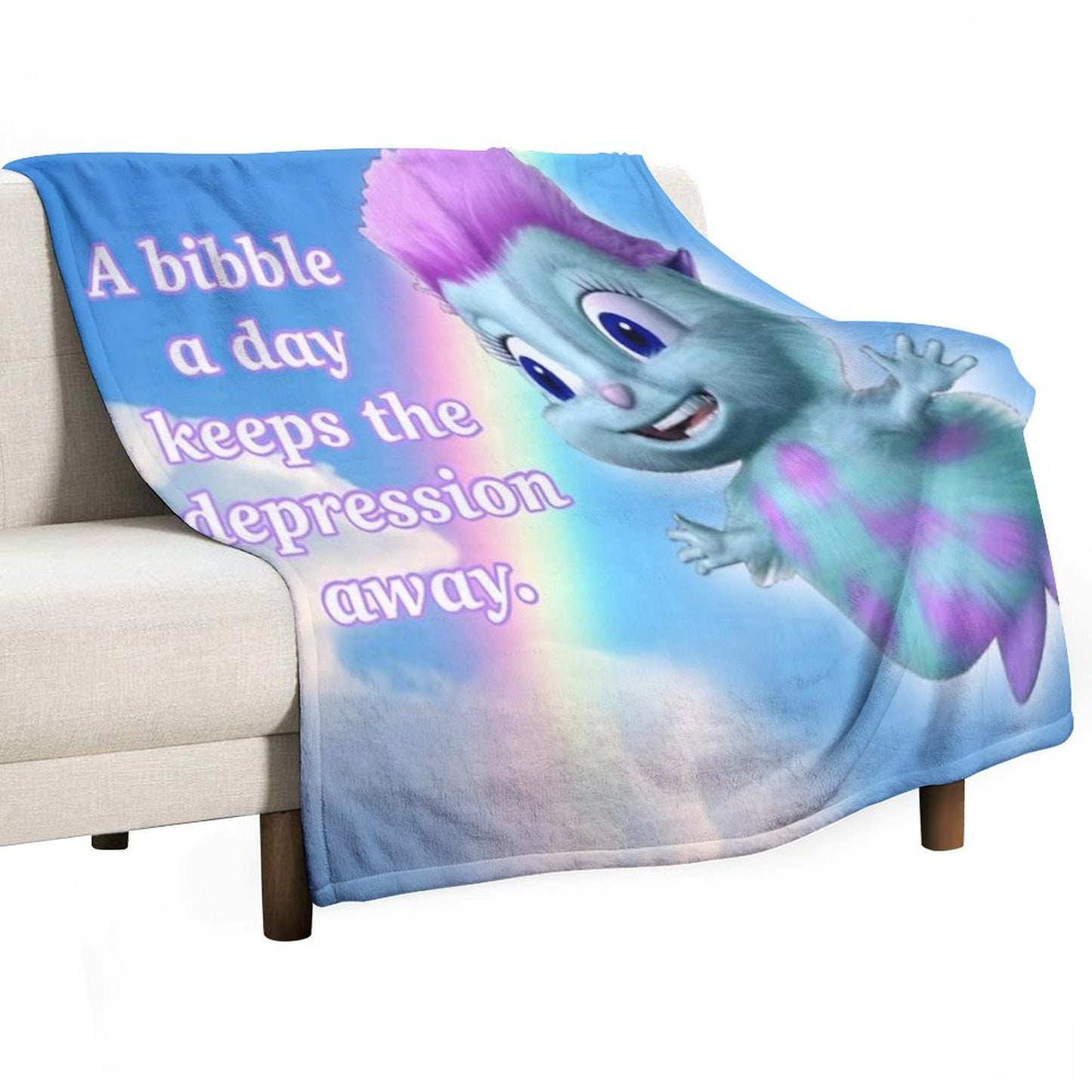 Bibble Motto Throw Blanket