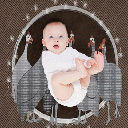 Helmeted Guineafowl Throw Blanket