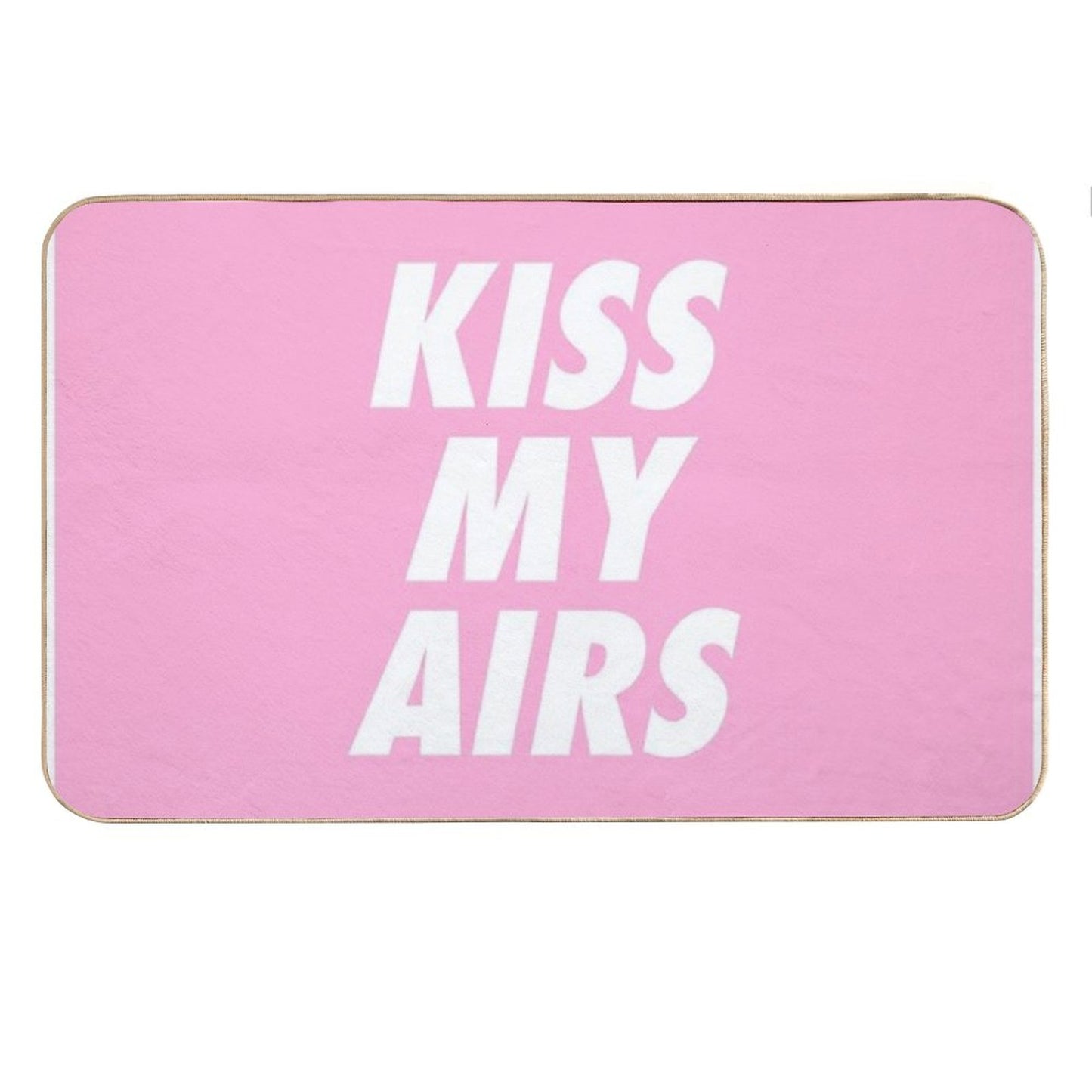 Kiss My Airs Sneaker Head Hype Pink & White Bath Mat
