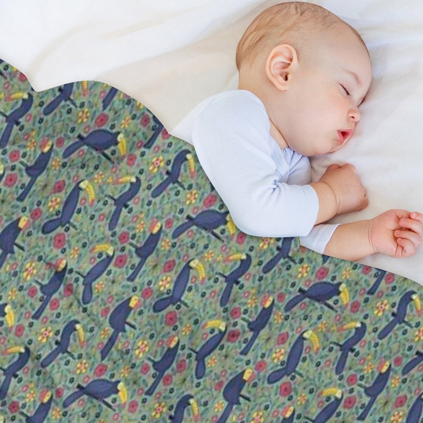 Pattern 83 - Toucans And Parrots Tropical Dream Throw Blanket