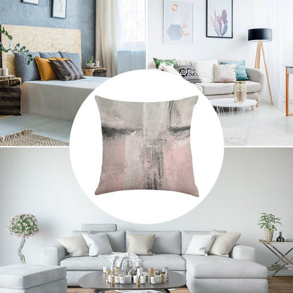 Blush Linen Throw Pillow Cover
