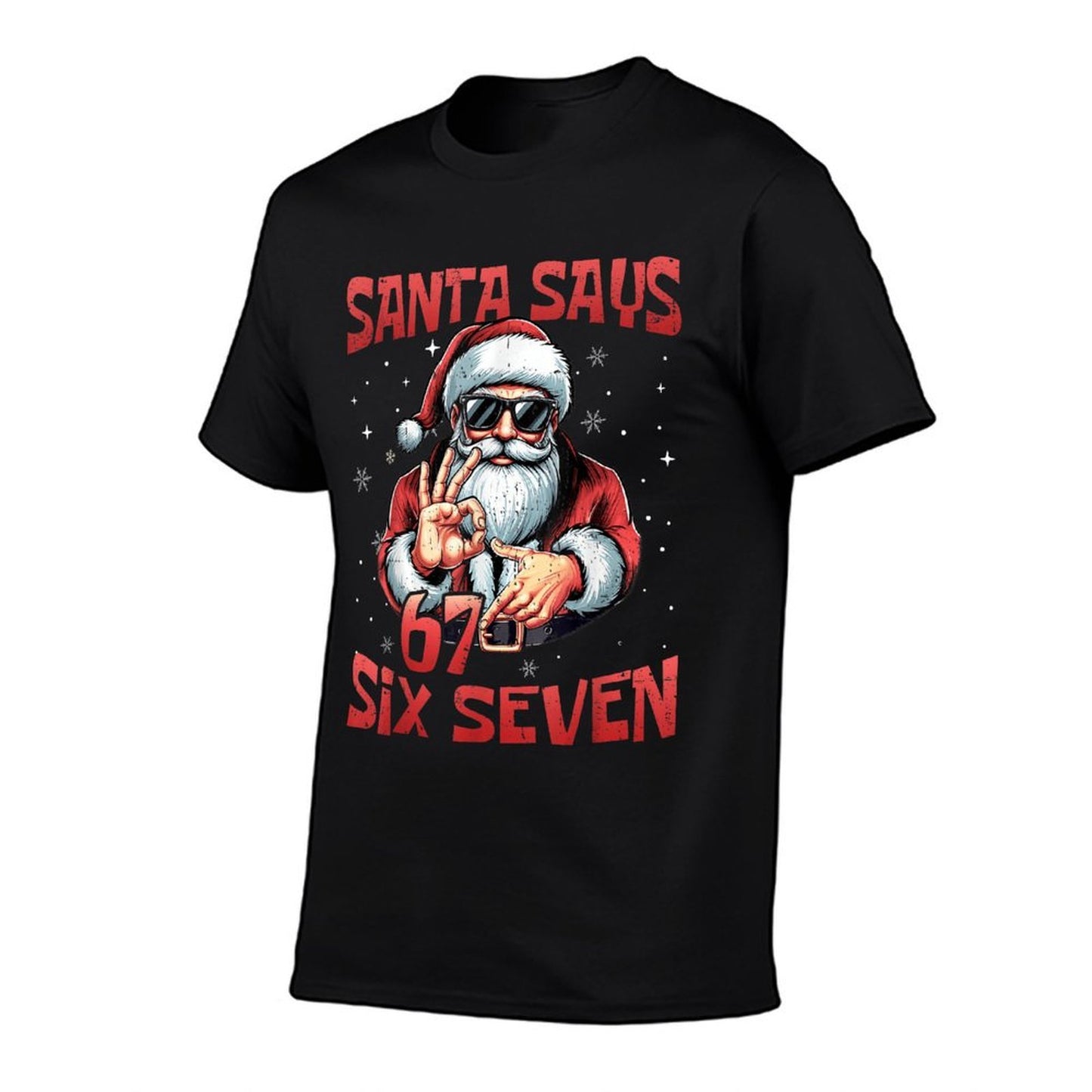 Funny Santa Says Six Seven Christmas 67 Meme Xmas Boys Girls  Eco-friendly Material T-Shirt