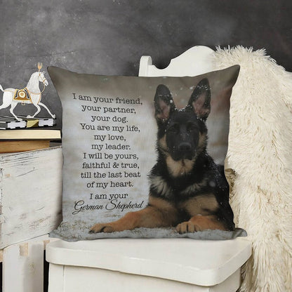 I Am Your German Shepherd Linen Throw Pillow Cover