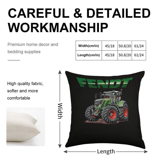 Fendt German Tractors Linen Throw Pillow Cover
