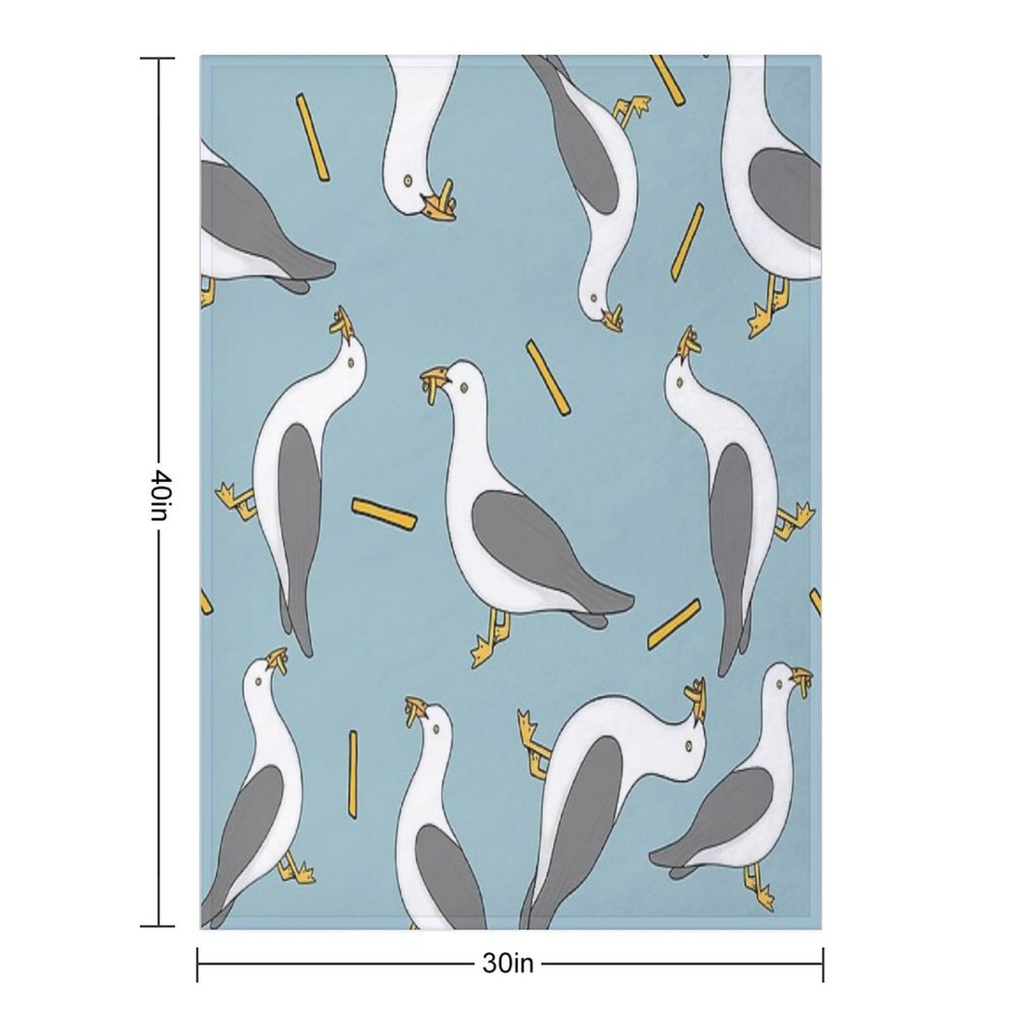 Seagull And Chips Throw Blanket