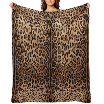 Leopard Print Skin Throw Blanket