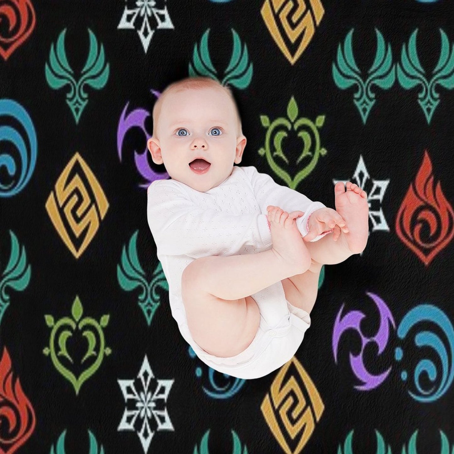 Genshin Impact All Elements Throw Blanket