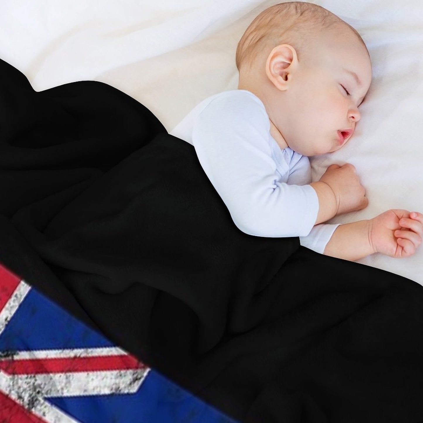 New Zealand Flag Silhouette Throw Blanket