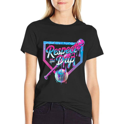 Baseball Drip For Boys Ice Cream Drip Youth Boys Baseball  Soft T-Shirt