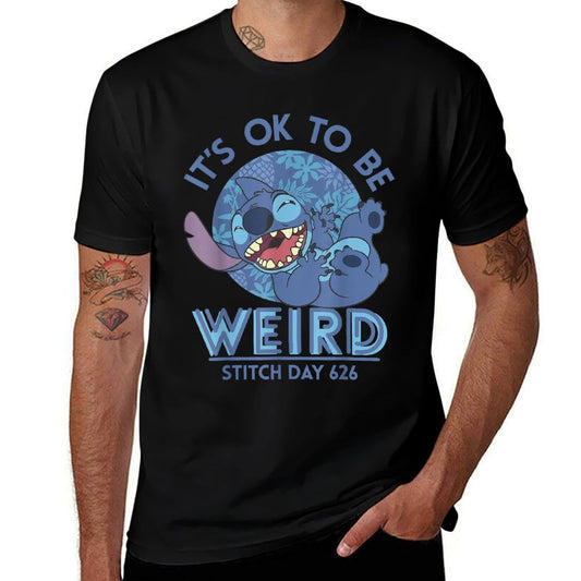 Disney Lilo & Stitch 626 Stitch Day Its OK To Be Weird  Trendy Pattern T-Shirt