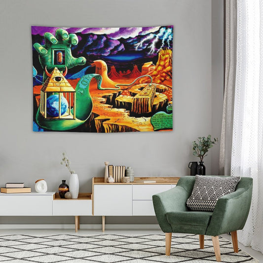 Trippy Psychedelic Surreal Cool Hippie Blacklight Decor Vincent Monaco Tapestry