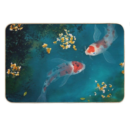 Koi Carps Bath Mat
