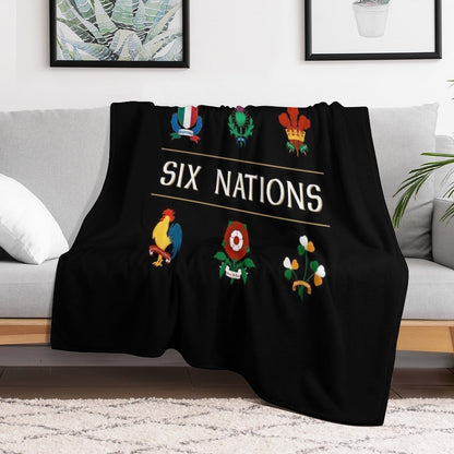 Six Nations Rugby . Classique Throw Blanket