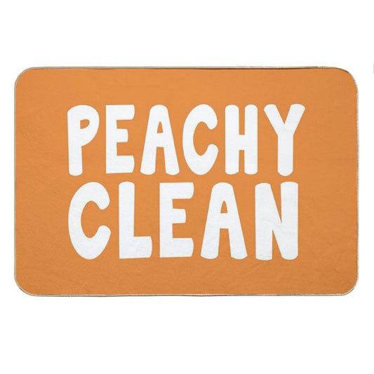 Peachy Clean - Funny Saying Bath Mat