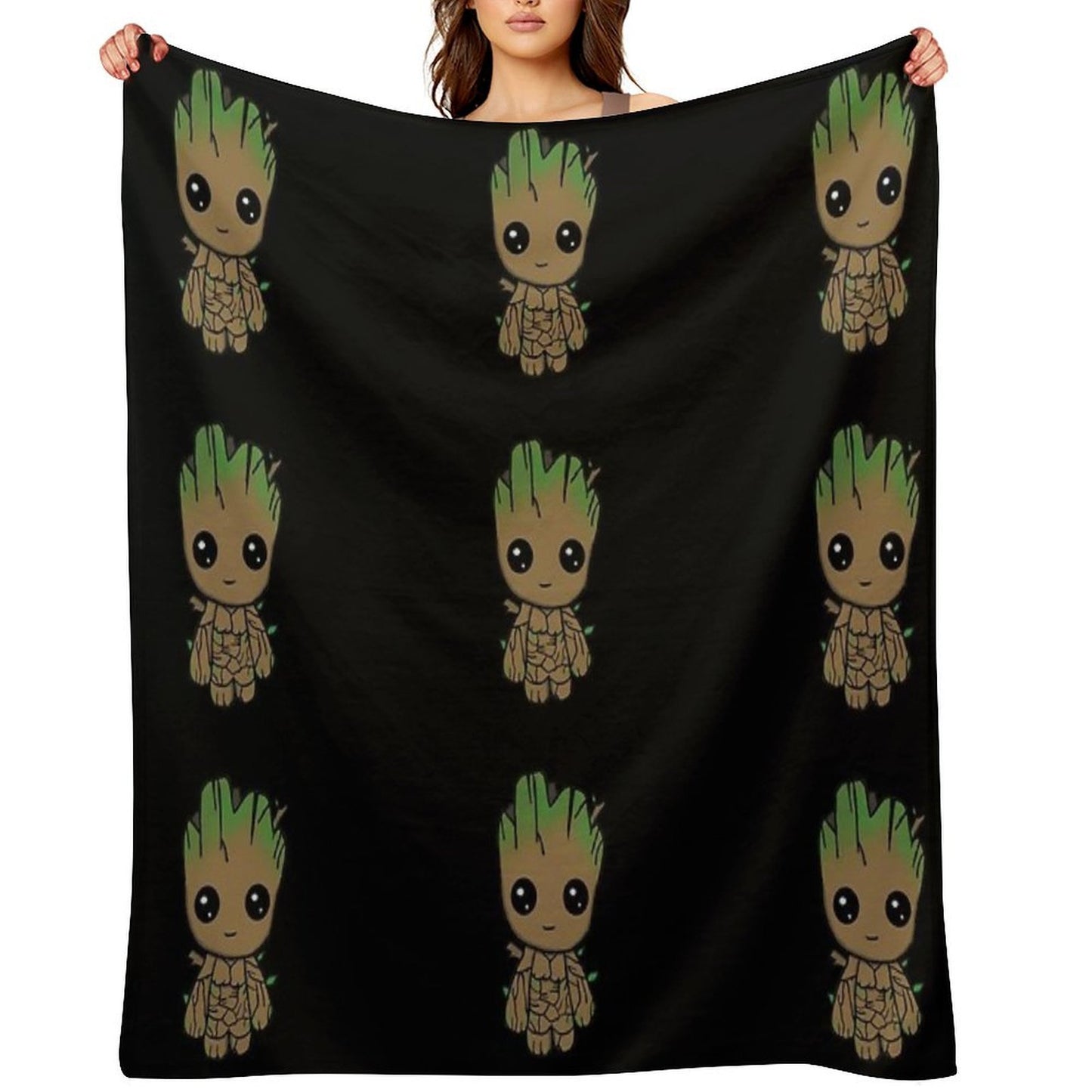 I AM GROOT - Little Chibi Throw Blanket