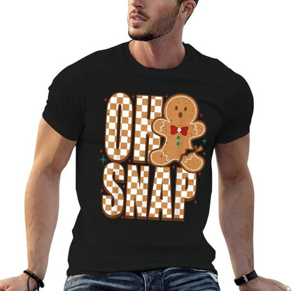 Oh Snap Gingerbread Man Funny Christmas Xmas Men Women Kids  Soft T-Shirt