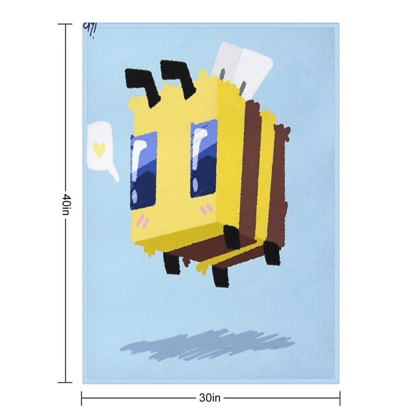 Minecraft Bee Throw Blanket