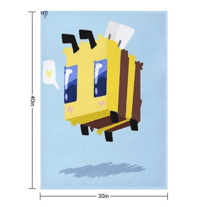 Minecraft Bee Throw Blanket