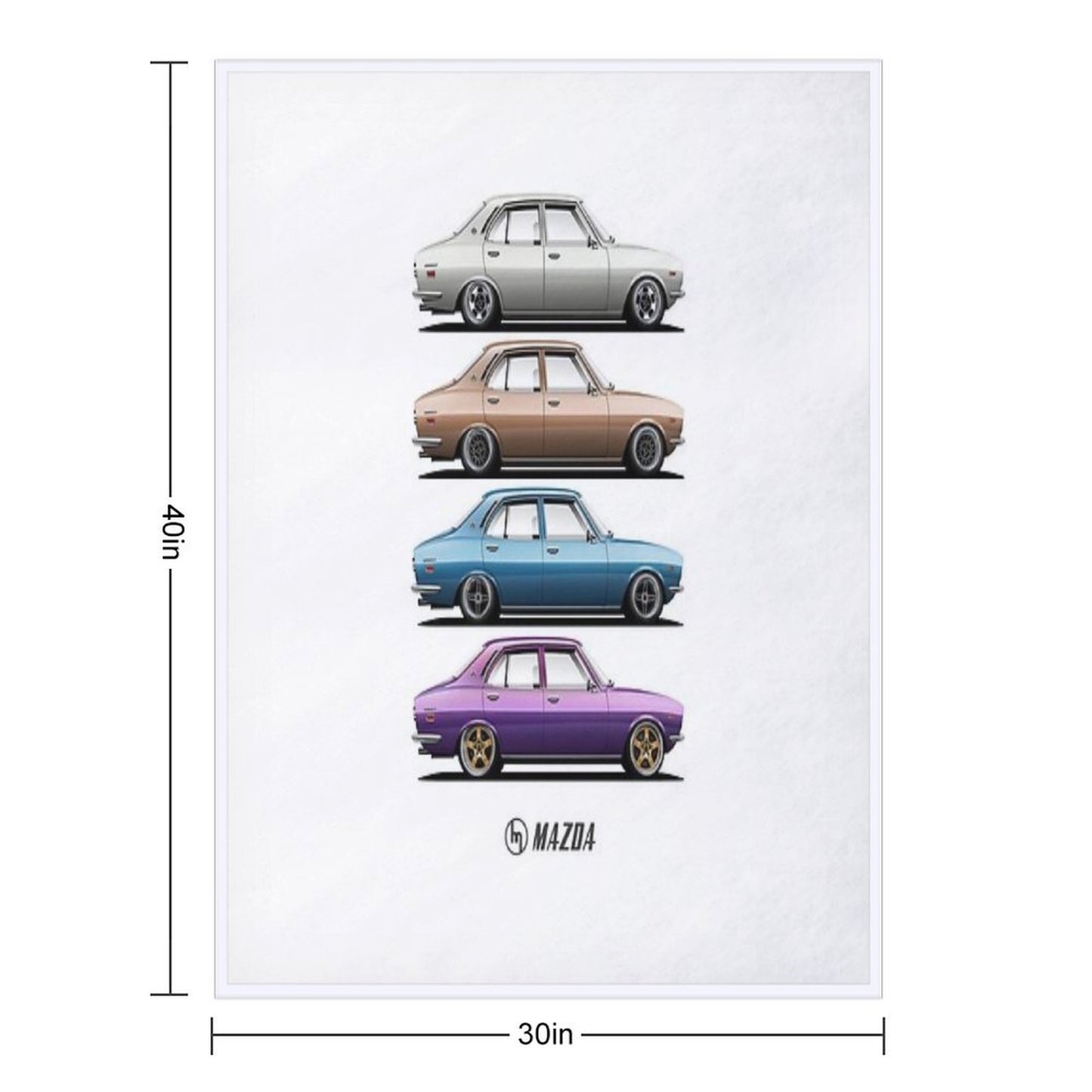 Mazda RX2 Set Throw Blanket