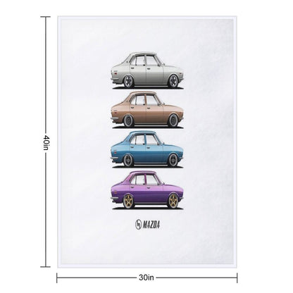 Mazda RX2 Set Throw Blanket