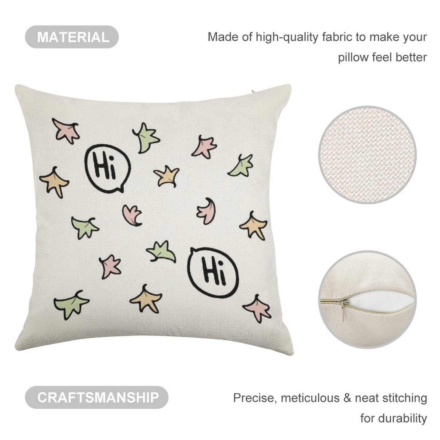 Heartstopper - Charlie And Nick - Hi Linen Throw Pillow Cover