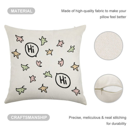 Heartstopper - Charlie And Nick - Hi Linen Throw Pillow Cover