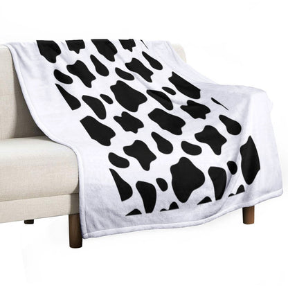 Cow Spots Pattern Cows Animal Print Throw Blanket