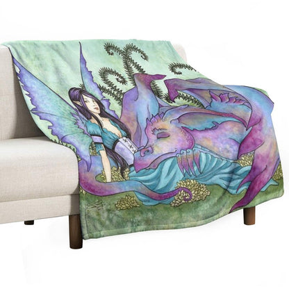 Let Sleeping Dragons Lie Throw Blanket