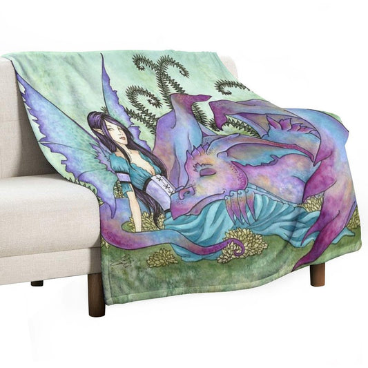 Let Sleeping Dragons Lie Throw Blanket