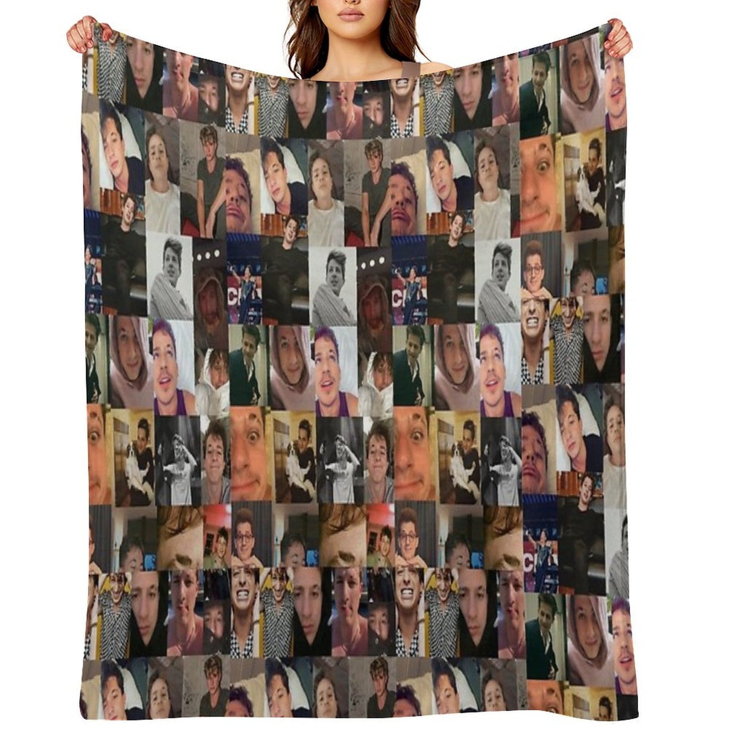 Charlie Puth Collage Throw Blanket