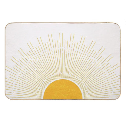 Sunrise Art, Retro Boho Sun Bath Mat