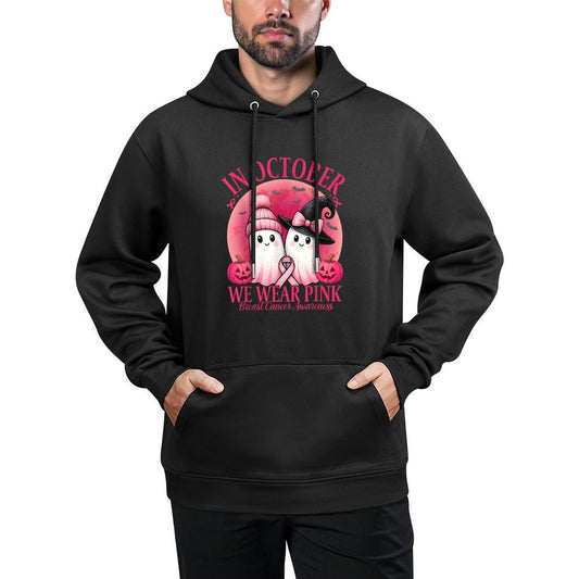 Breast Cancer Halloween for Women in October We Wear Pink Casual Wear Hoodie