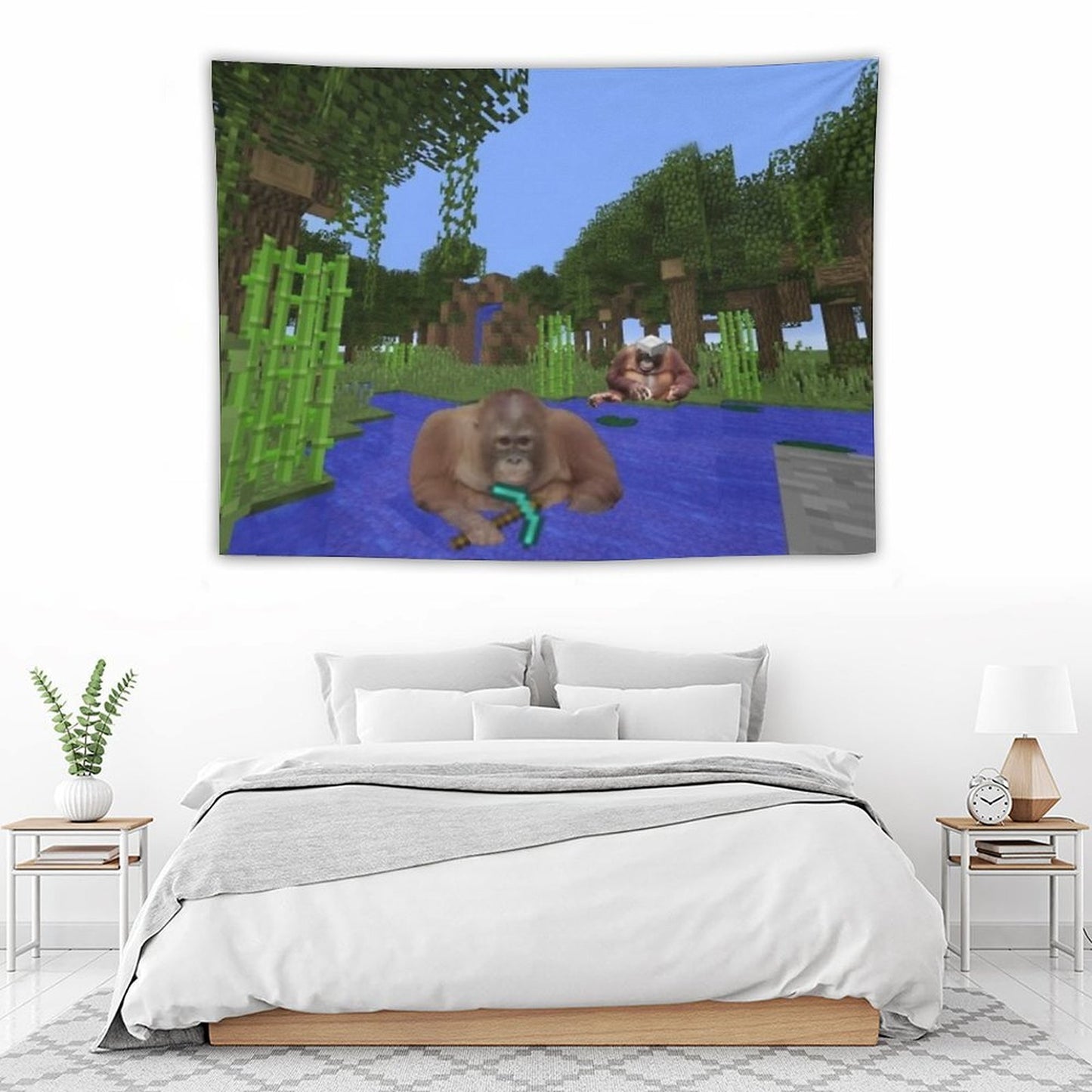 Minecraft Monkey Tapestry