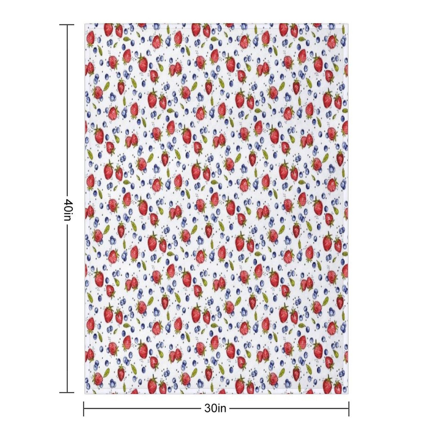 Strawberry, Blueberry, Mint Throw Blanket