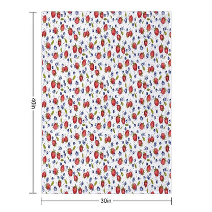 Strawberry, Blueberry, Mint Throw Blanket