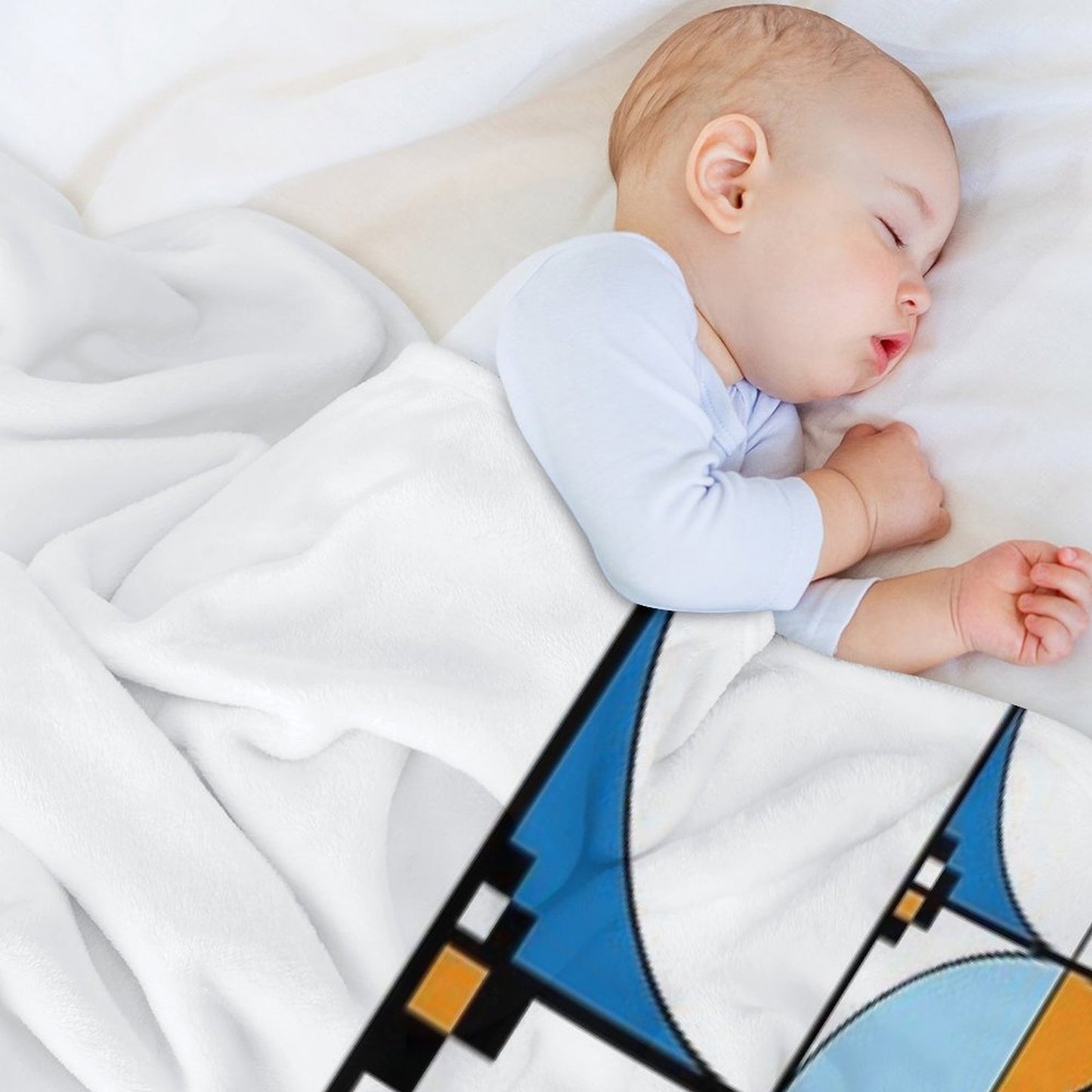 Mid Century Modern Lykes Blues Throw Blanket