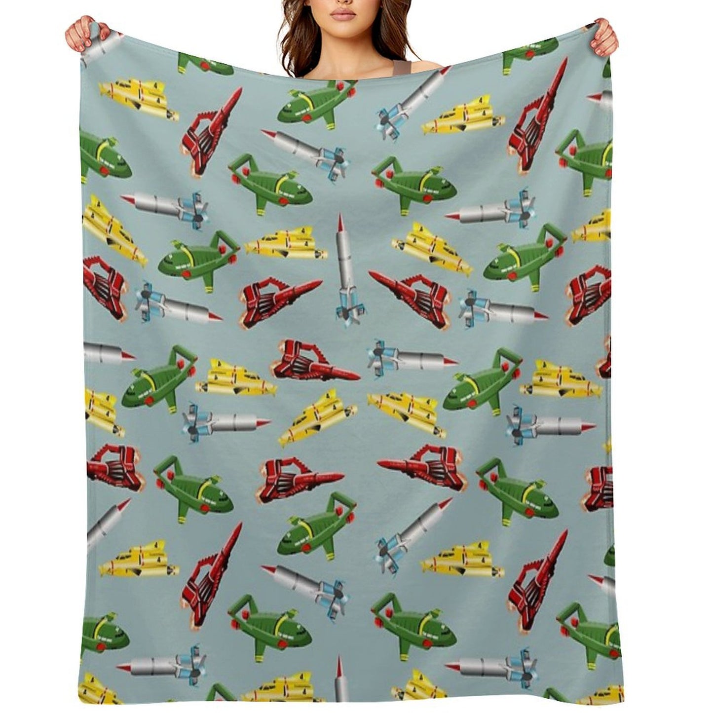 Thunderbirds Pattern Throw Blanket
