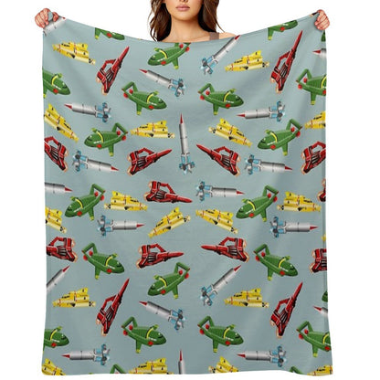 Thunderbirds Pattern Throw Blanket