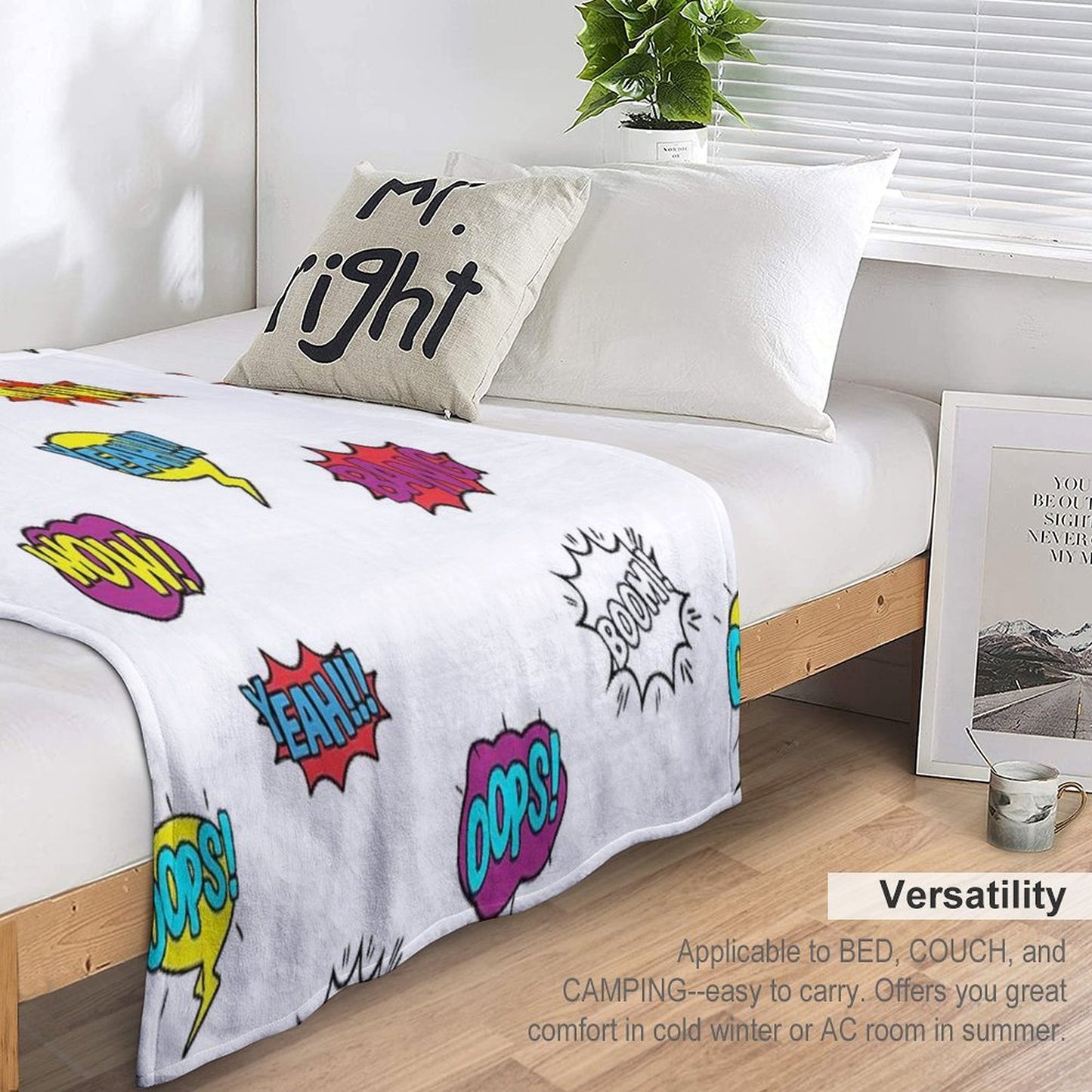 Pop Art Comic Book Style - LBC Throw Blanket