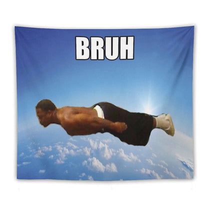 Bruh Flying Midget Tapestry