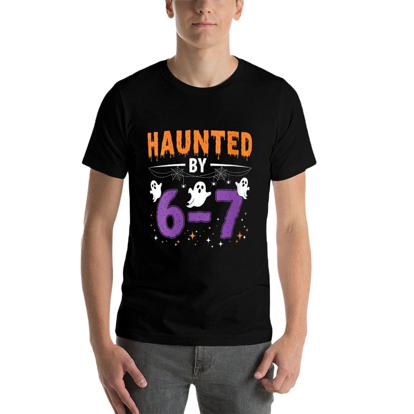 Womens Haunted by 67 Funny Haunted by 6-7 Funny 6 7 Halloween  Vintage-inspired T-Shirt