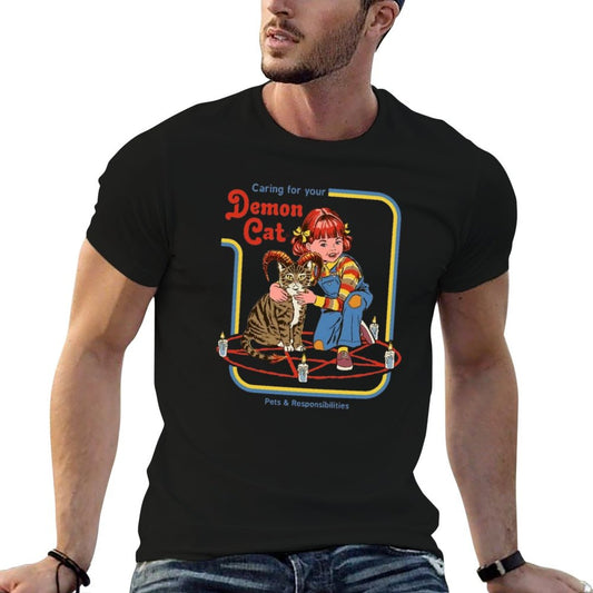 Caring For Your Demon Cat  Affordable Price T-Shirt