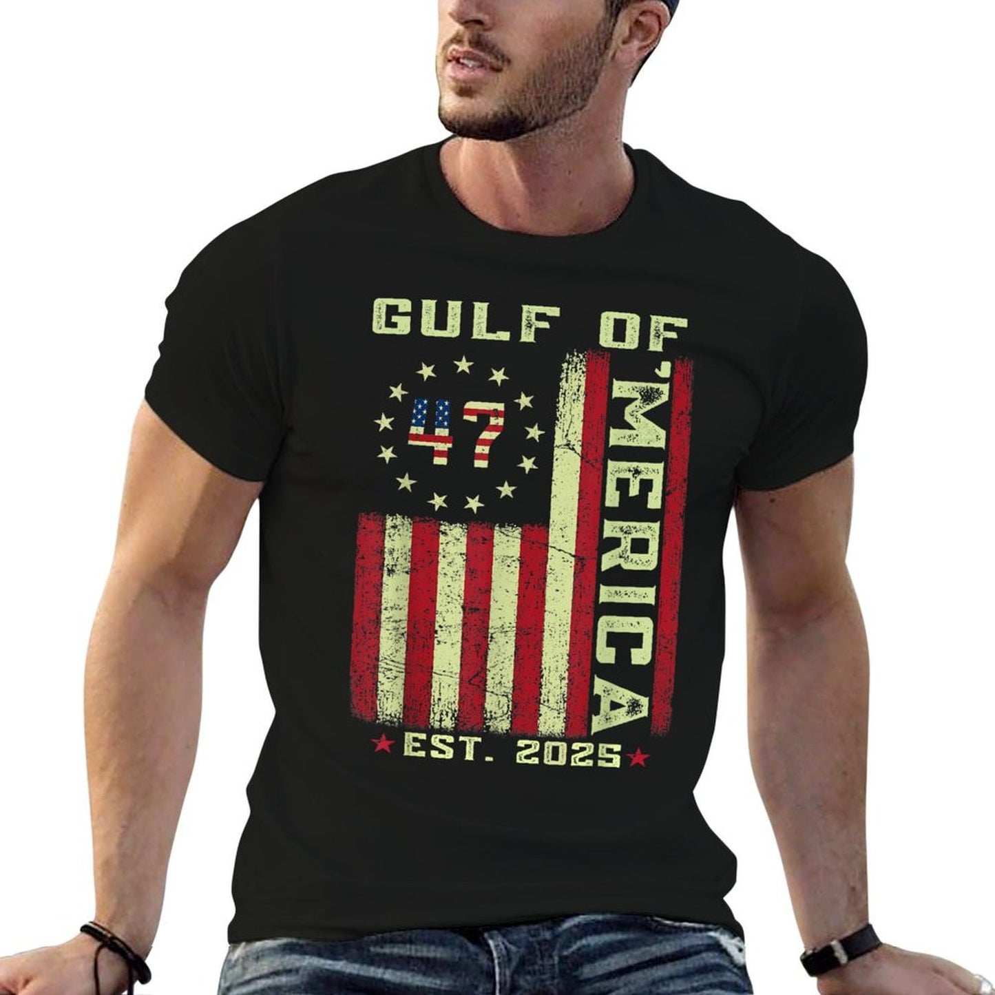 Gulf of 'Merica US Patriotic 2025  Lightweight T-Shirt