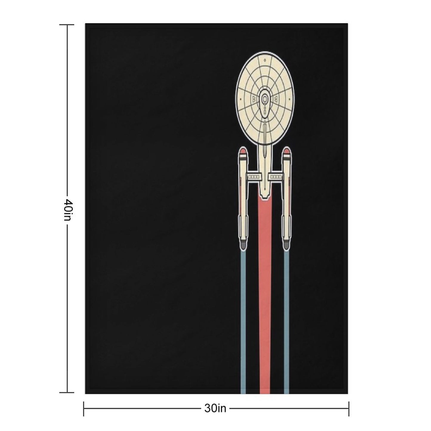 USS Enterprise Star Trek Throw Blanket