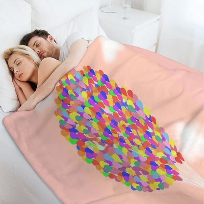 Up - Peach Throw Blanket