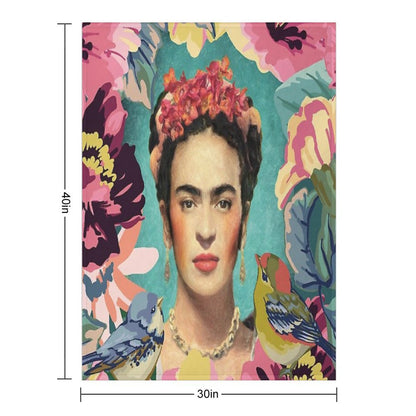 Frida Kahlo V Throw Blanket